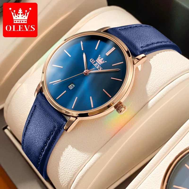 OLEVS 5869 Men's Watch Top Brand Luxury Waterproof Ultra Thin Date Clock Male Steel Strap Classic Quartz Watch Business Watches