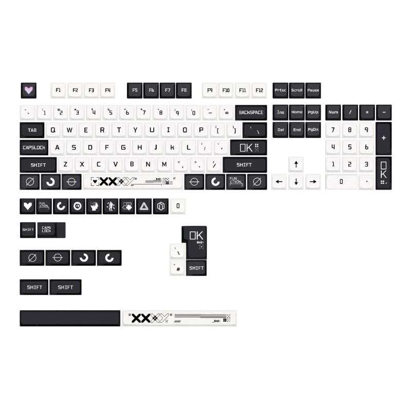 PBT Keycaps 128pcs XDA CSgo  DyeSub Keycap Japanese/ Korean/ Russian