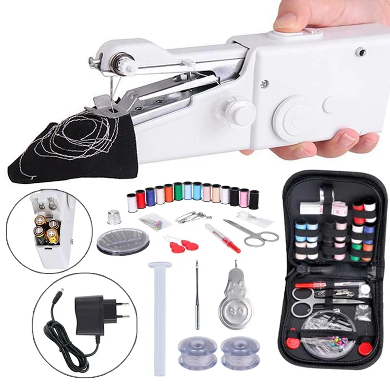 Portable Quick Repair DIY Clothes Sewing Machine Cordless Electric Sewing Machine Set Household Hand-held Sewing Machine