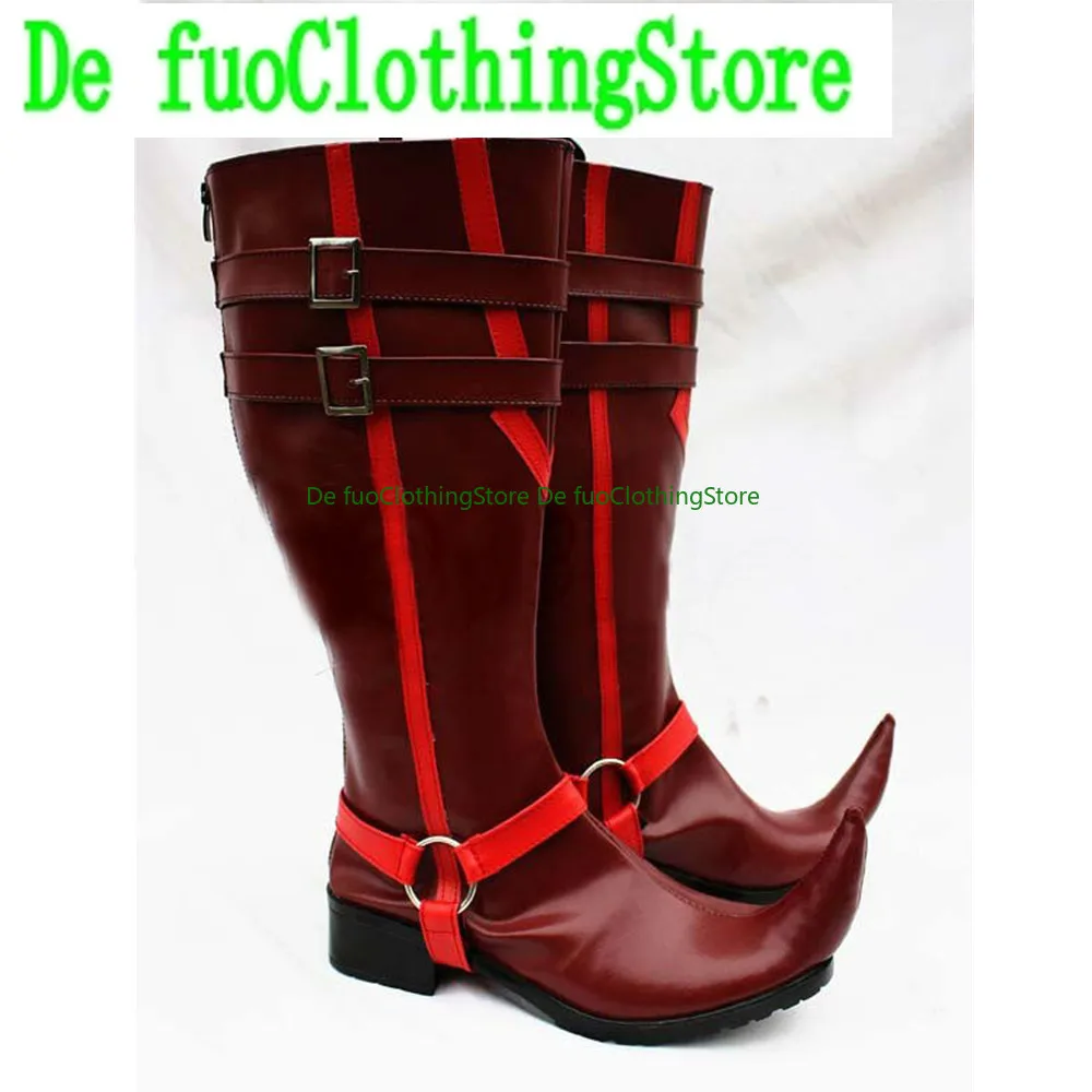 DefuoClothing Store Exorcista Ao No Exorcista Mephisto Pheles Cosplay Sapatos Botas Jogo de NatalHalloween Jogo de Natal