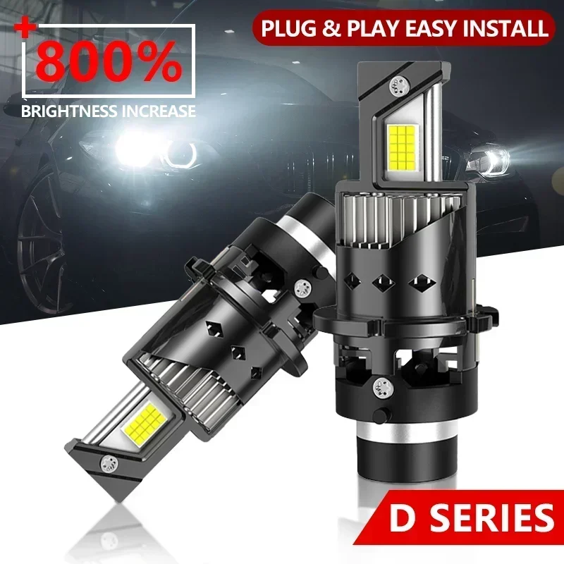 

2PCS D2S/R D4S/R LED Car Headlight Bulb HID D3S 300W High Power CSP Chip 6000K White 1:1 Plug&Play Turbo Lamp Super Bright 12V