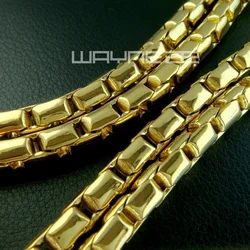 Gold Plated Mens 50cm 60cm 70cm Lenght 3.5mm 4mm 5.5mm 6.5mm Width Thick Chain Necklace N169