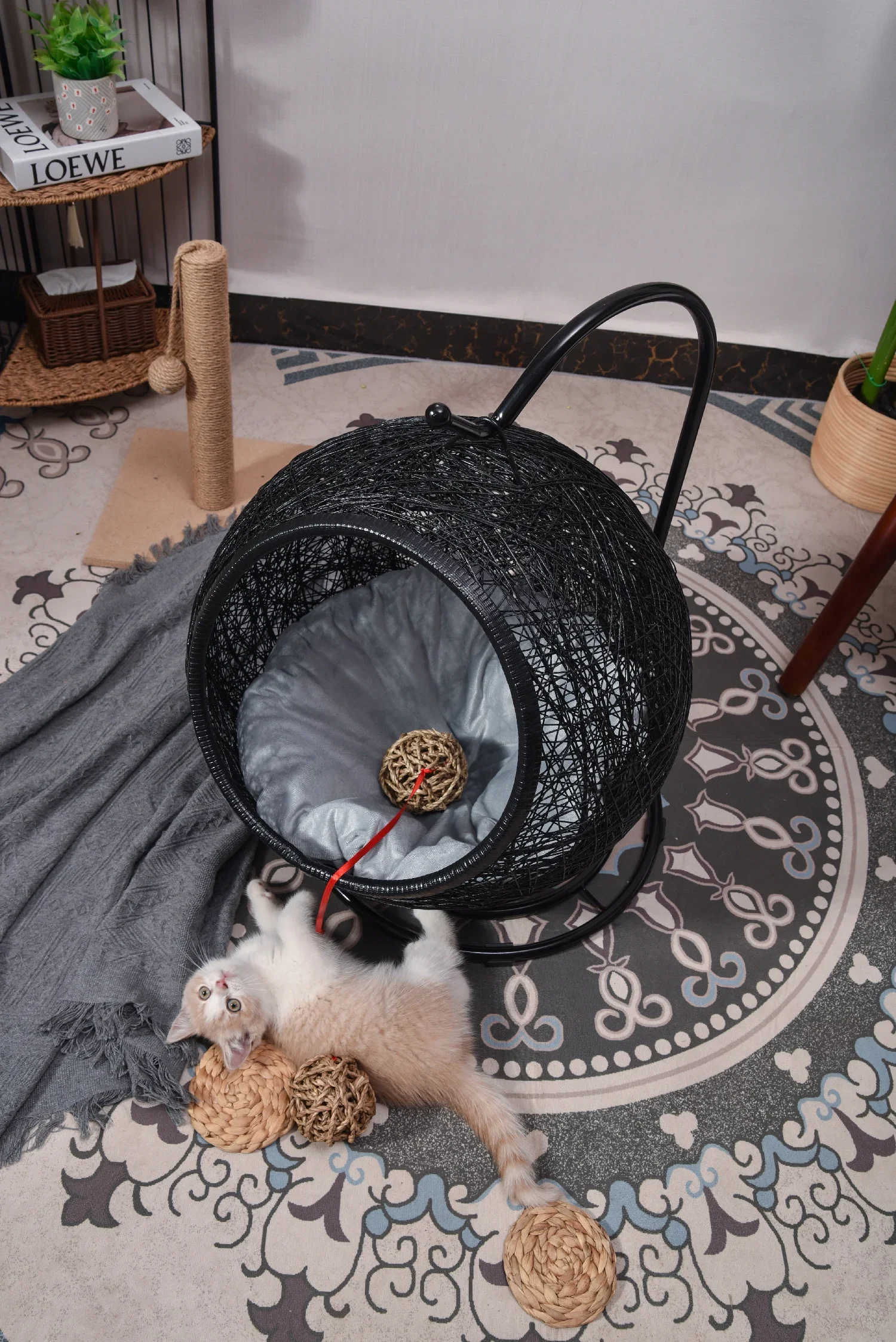 New Style Handmade Cat Hammock Bed Cat Swinging Elevated Cat Bed House Nest