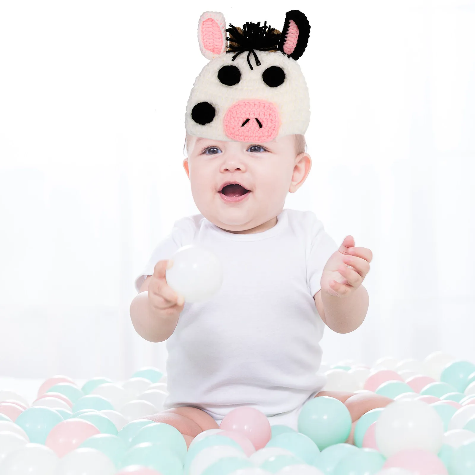 

1Set Newborn Baby Crochet Outfit Set Hat and Underpants for Photography Soft Breathable Elastic Knitted Infant Photo Costume