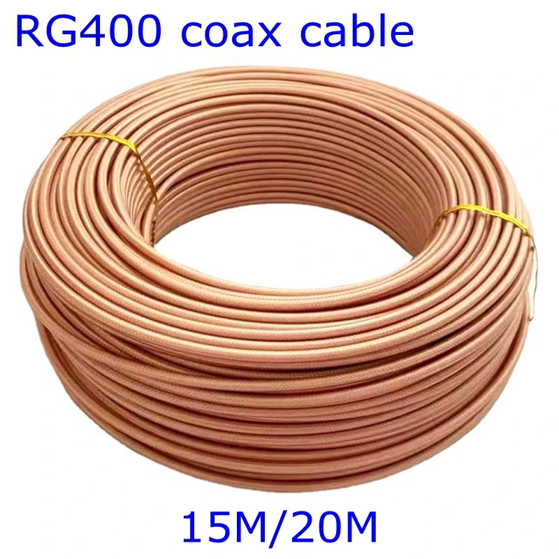 RG400 RG-400 Double Shielded RFCoaxial Cable Wire Adapter Connector RG400 Cable 50 Ohm High Quality 15M/20M