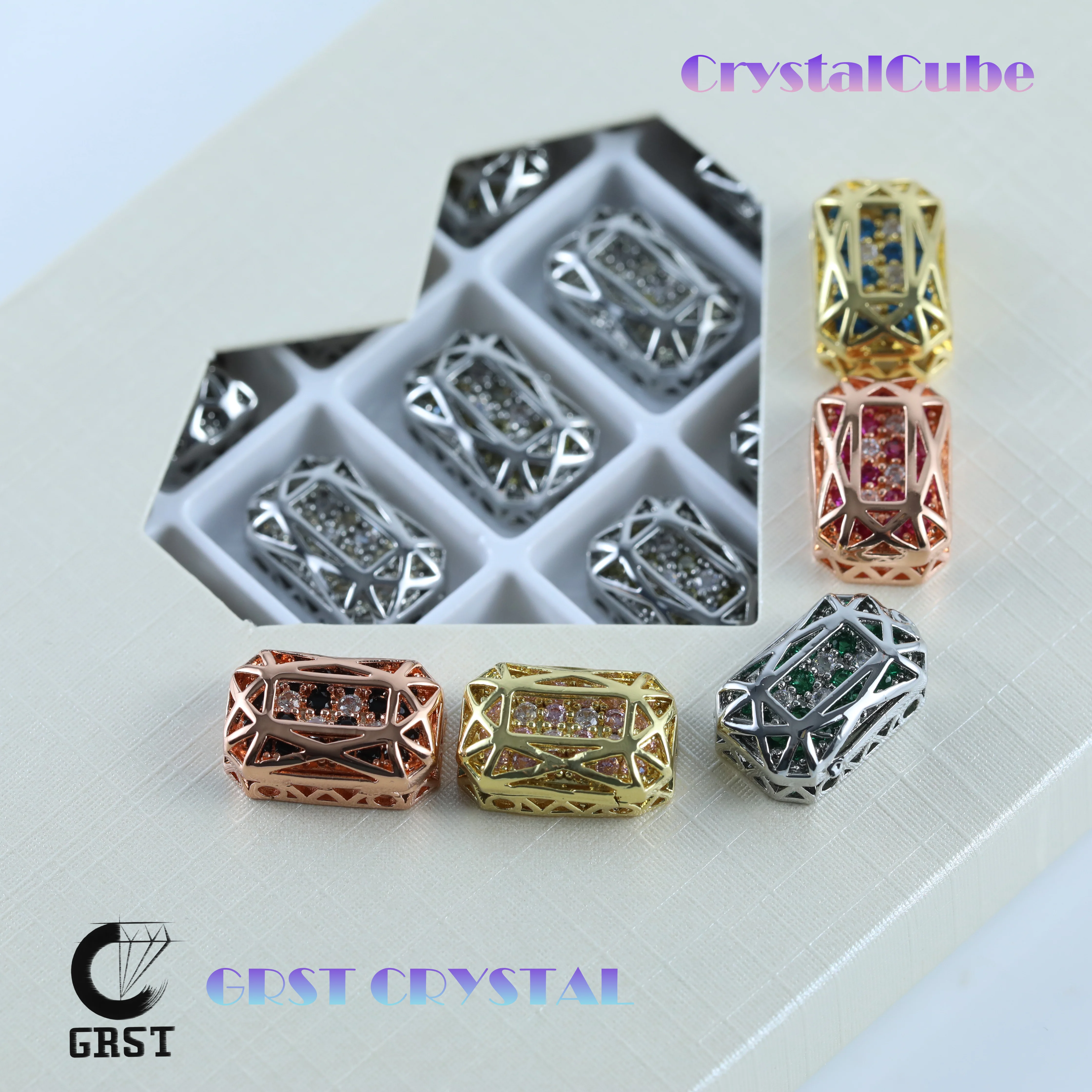 

Octagonal Rectangle Claw Rhinestones Drill Cube Series Brilliant Crystal DIY Jewelry Accessories For Bags Shoes Wedding Dress