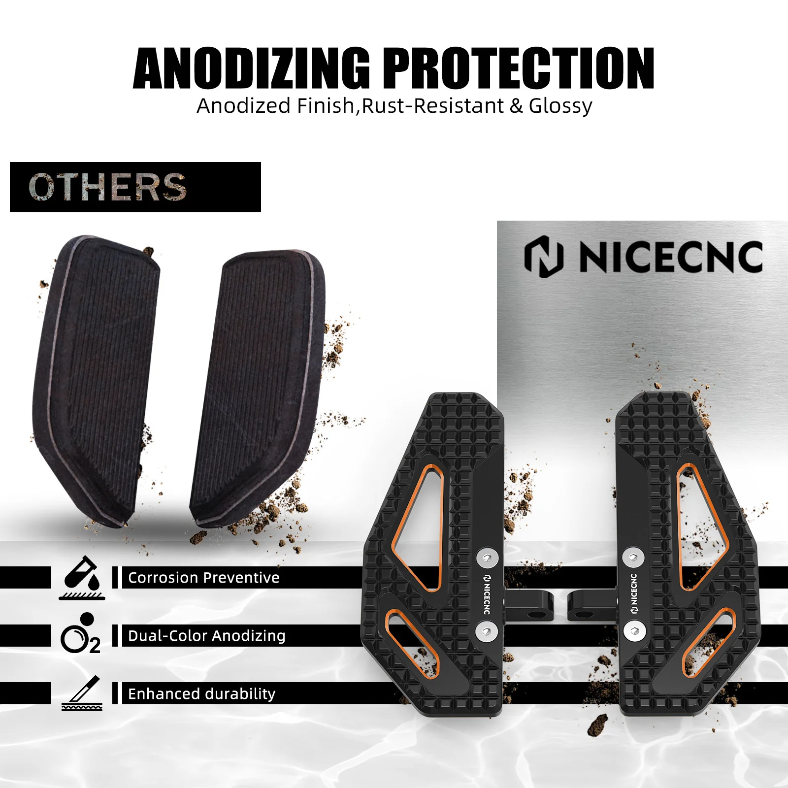 Dyna Rider Footpegs Footrest Fit For Harley Dyna Wide Glide FXDWG Dyna Street Bob FXDB Super Glide Dyna Low Rider Fat Bob FXDF view 2