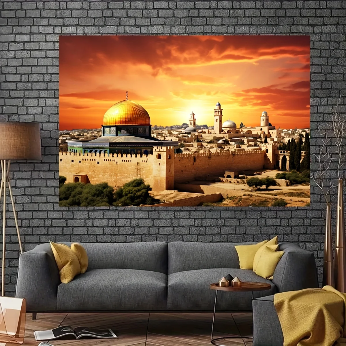 Jerusalem Photography Backdrop David Tower Gate Entrance Old City View Religious Adult Kids Artistic Portrait Background Banner