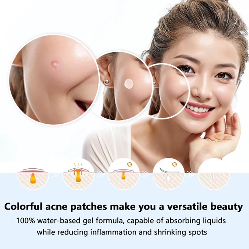 New 12/15/24Pcs Press Edge Acne Patch Invisible Concealer Acne Patch Light Breathable Suction Suction Liquid Acne Patch