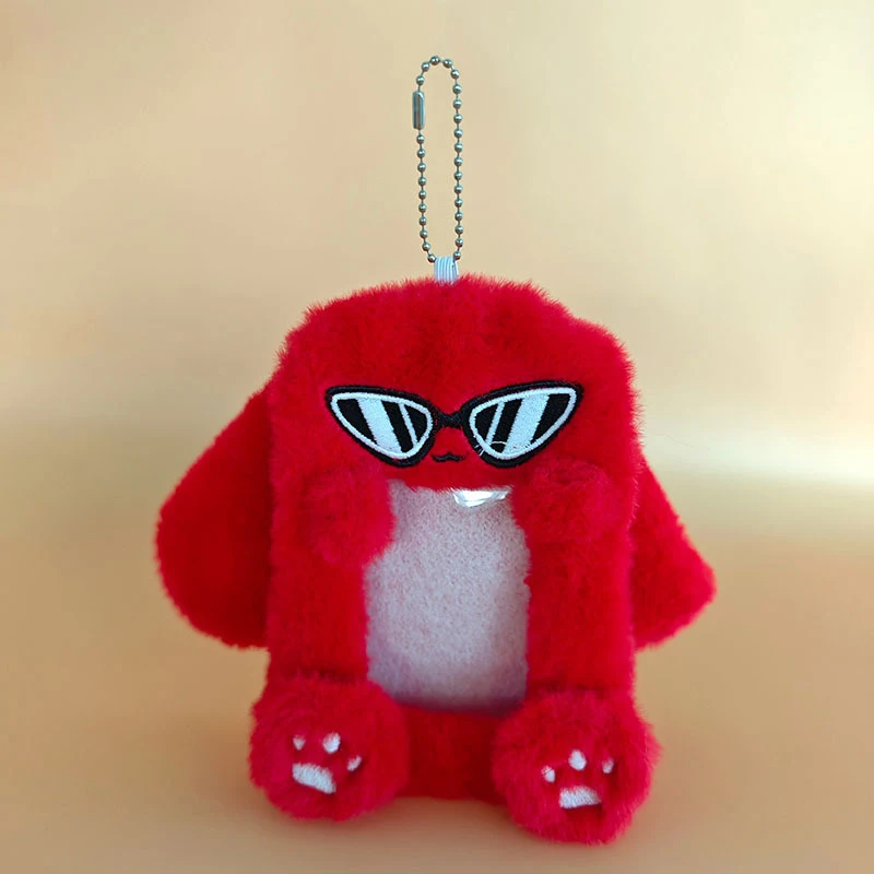 Милый красный кролик, плюшевый чехол для хранения карт, аниме-идол, фотокарта, дисплей, защитный чехол для фото