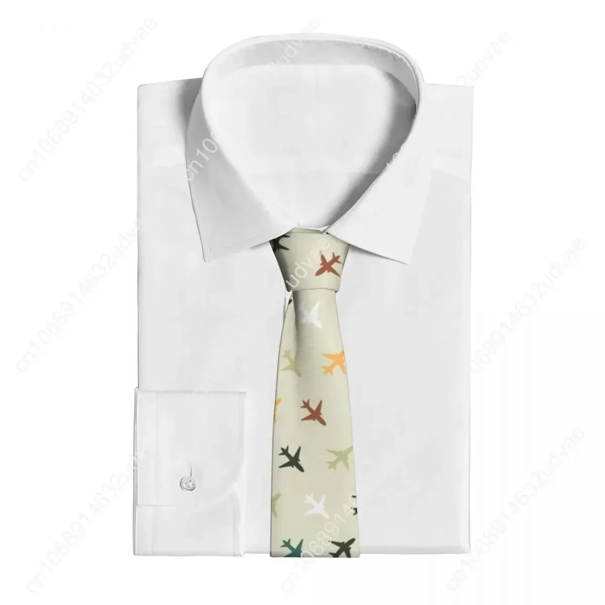 Mens Tie Classic Skinny Colorful Planes Neckties Narrow Collar Slim Casual Tie Accessories Gift