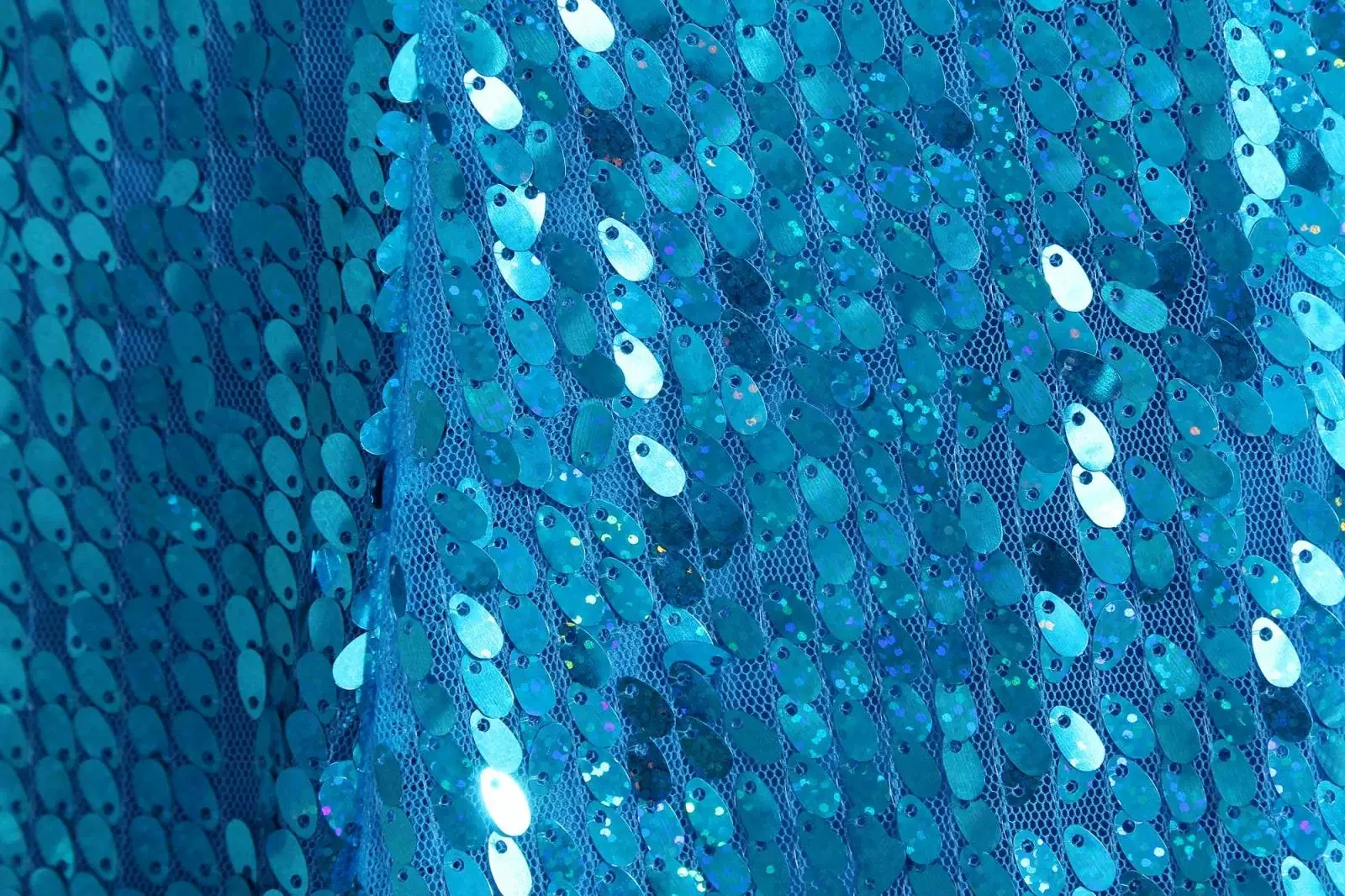 Girl Stunning Princess Maxi Dress All Body Sequin Covered Blue Train Sparkly Tulle Costume Snow Queen Party Elsa Cosplay Outfit - view 6
