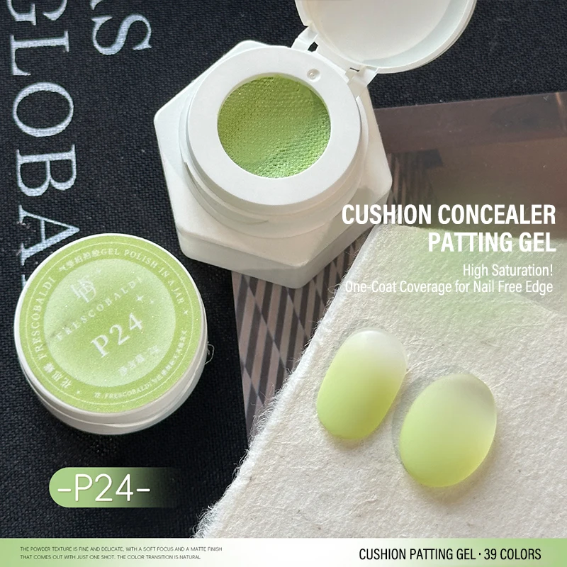 Air Cushion Patting Gel, Hochpigmentiertes Blush Gradient Ombre Nagelkunst-Gel, Kein Abwischen Nötig, UV-LED Transfer-Lack zum Einweichen