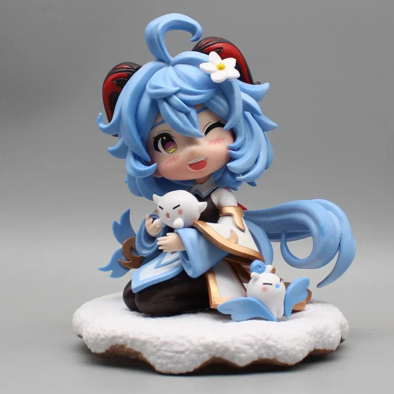 17cm Genshin Impact Anime Game Hu Tao Ganyu Figure GK Kawaii Beautiful Girl Statue Pvc Action Figurine Collection Model Toy Gift