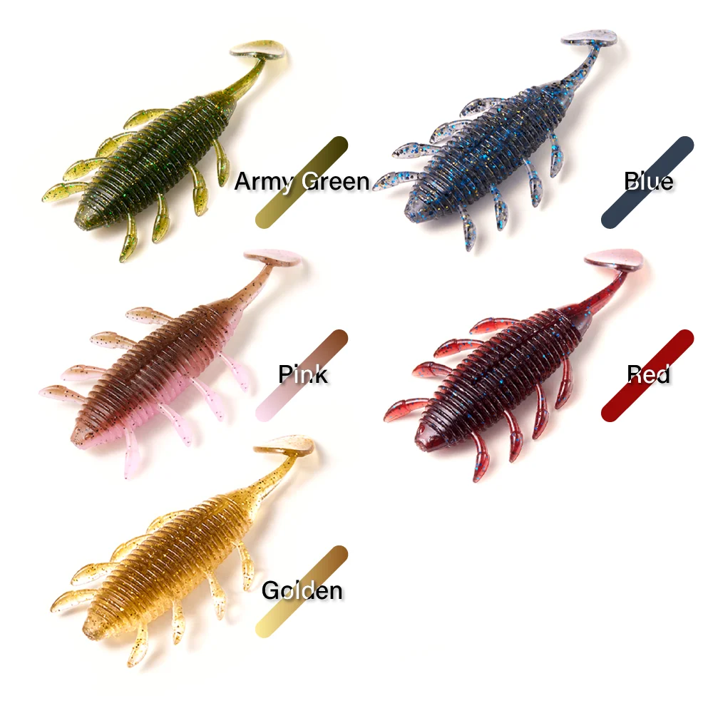 SOLOKING 6 Stück/Set Weicher Köder Fat Bug für Barschangeln 83mm 8,3g Forellen-, Barsch-, Hecht-Angelköder Weichköder Swimbait Angelköder-Set – Detail 7