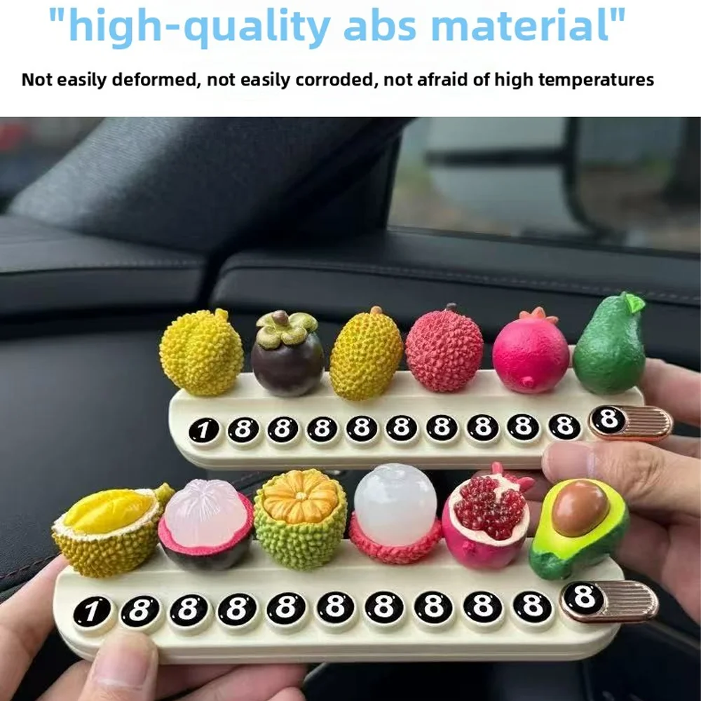 

Creative Temporary Parking Sign For Car Fruits Mini Fruit Car Interior Decoration Ornaments Automobile Decoration Accessories