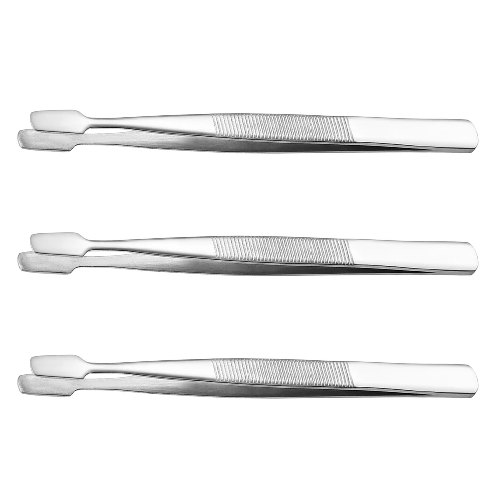 

3pcs Stainless Steel Tweezers Precision Craft Straight Pointed Tip For Stamp Collectors Photo Albums Eyelash Handling