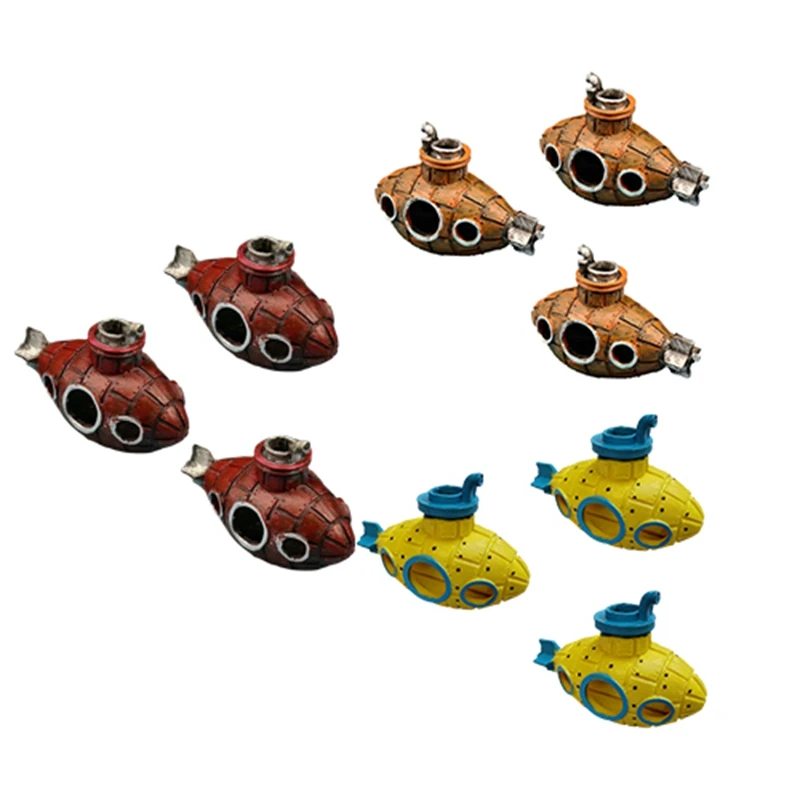 Resin Submarine Ornaments, Fish & Shrimp Shelter Landscaping Accessories, Suitable For Aquarium Fish Tank Decoration