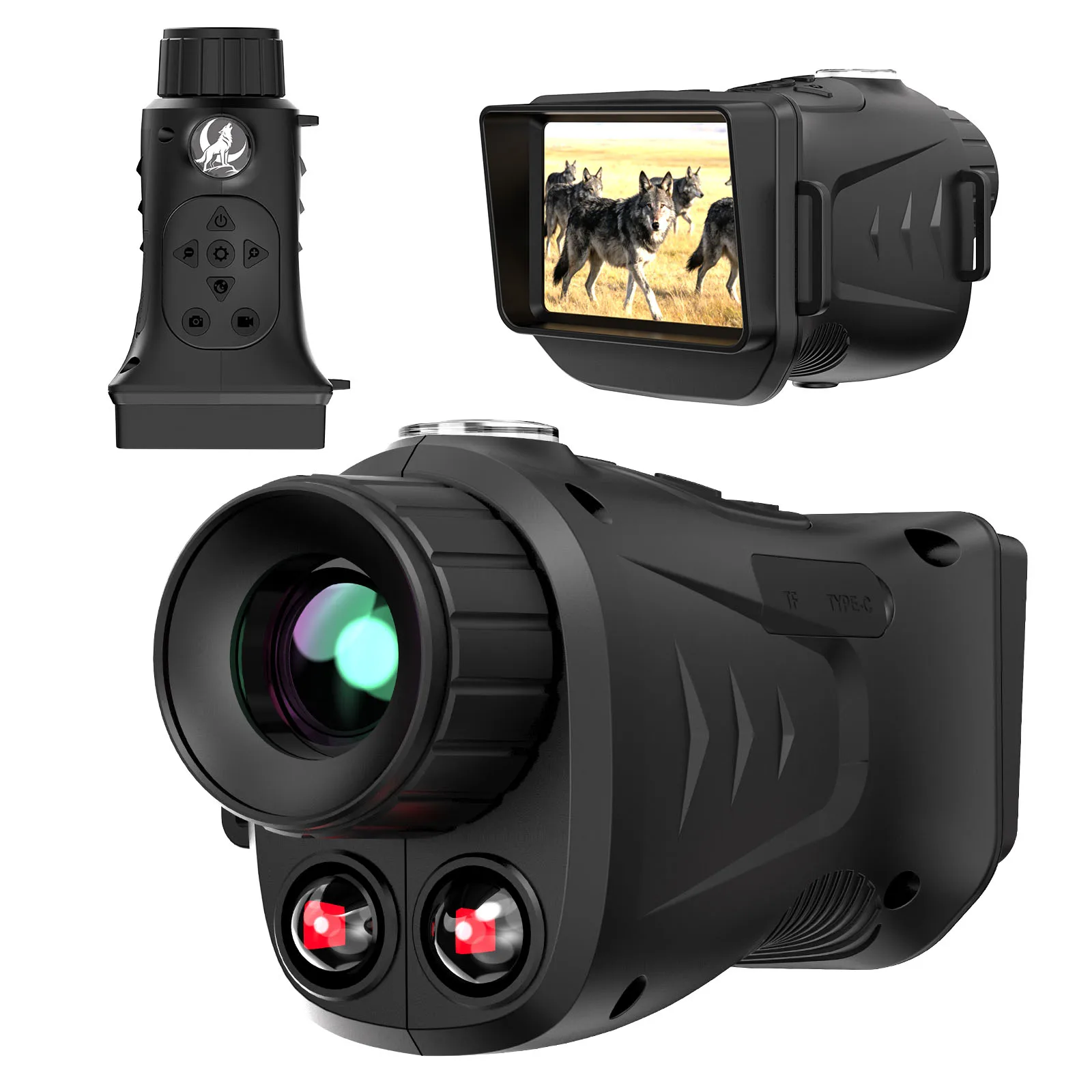 

4K Инфракрасный прибор ночного видения с большим 2,8-дюймовым экраном, 18-кратным цифровым зумом, охотничья камера ночного видения, монокуляр для взрослых