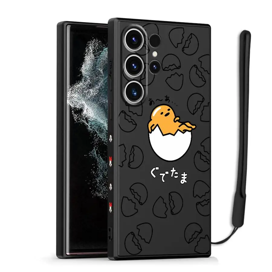 Phone Case for Samsung Galaxy S21 S22 Ultra S25 S23 S24 S20 FE S25 Plus Note 20 Ultra Soft TPU Cute Gudetama
