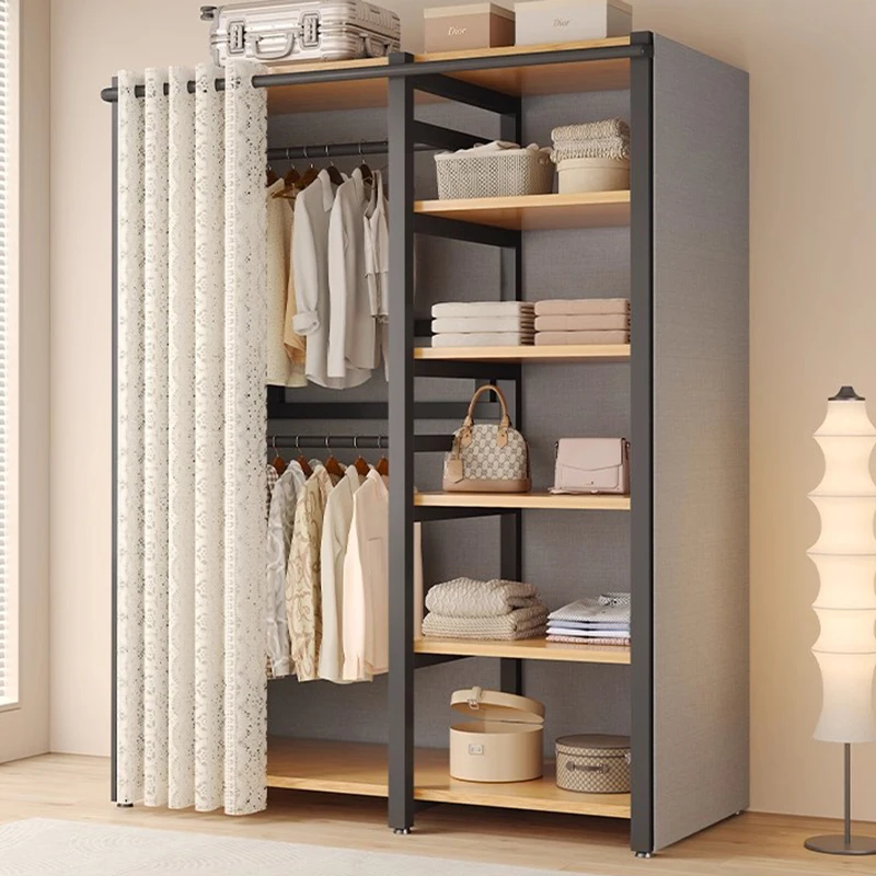 

Modern Display Closet Storage Organizer Clothes Partitions Portable Living Room Wardrobe Shelves Guarda Roupa Hotel Furniture