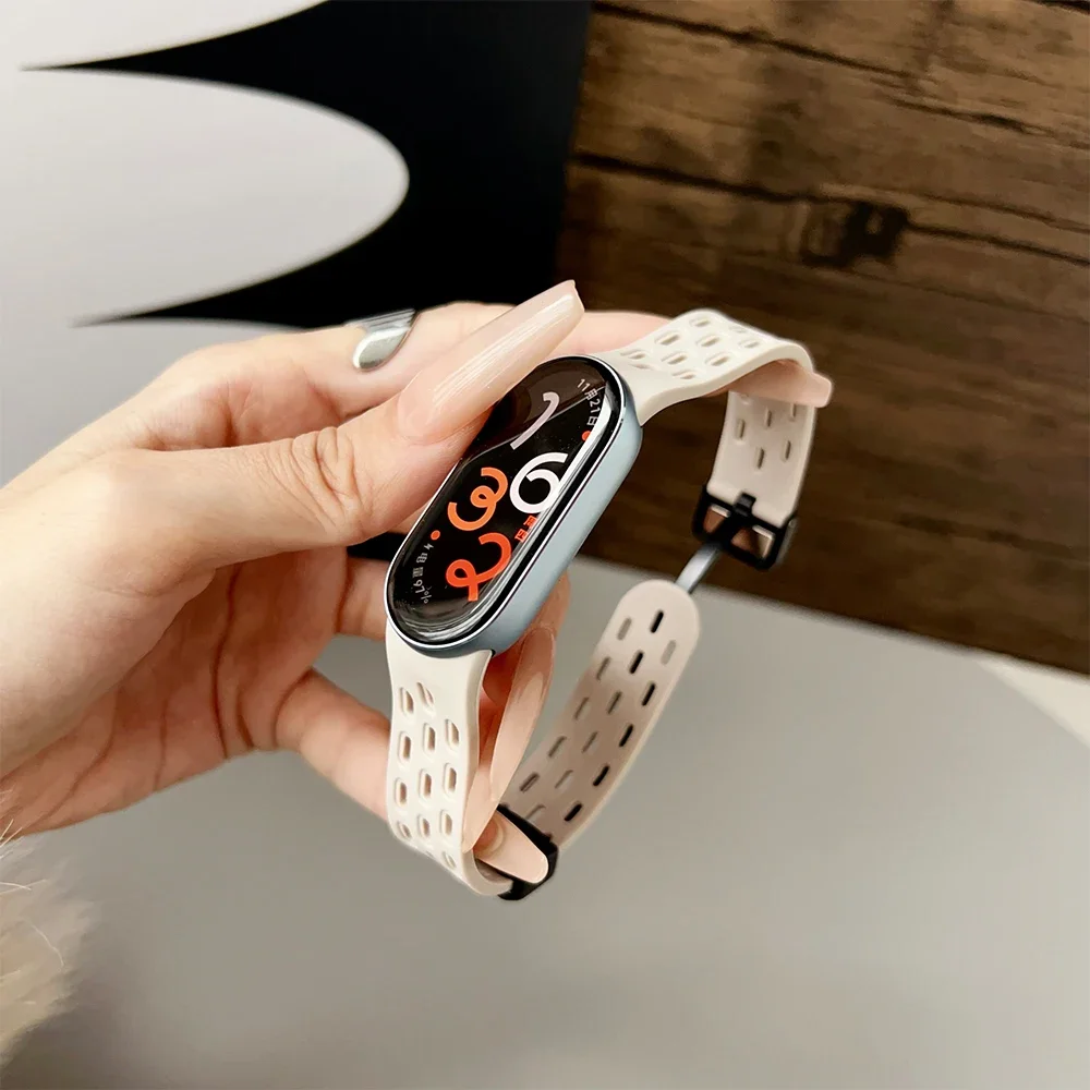 Weiches Silikonarmband für Xiaomi Mi Band 9/8, Correa-Armband, Handgelenk, Mi Band 8, Sport, wasserdichtes Ersatzarmband für Xiaomi Band 9 – Detail 12