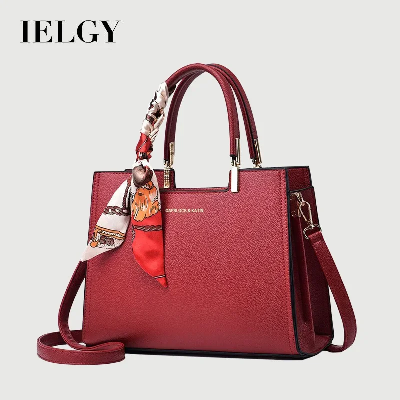 IELGY Damska czerwona torebka ślubna, wysokiej klasy świąteczna torebka typu crossbody