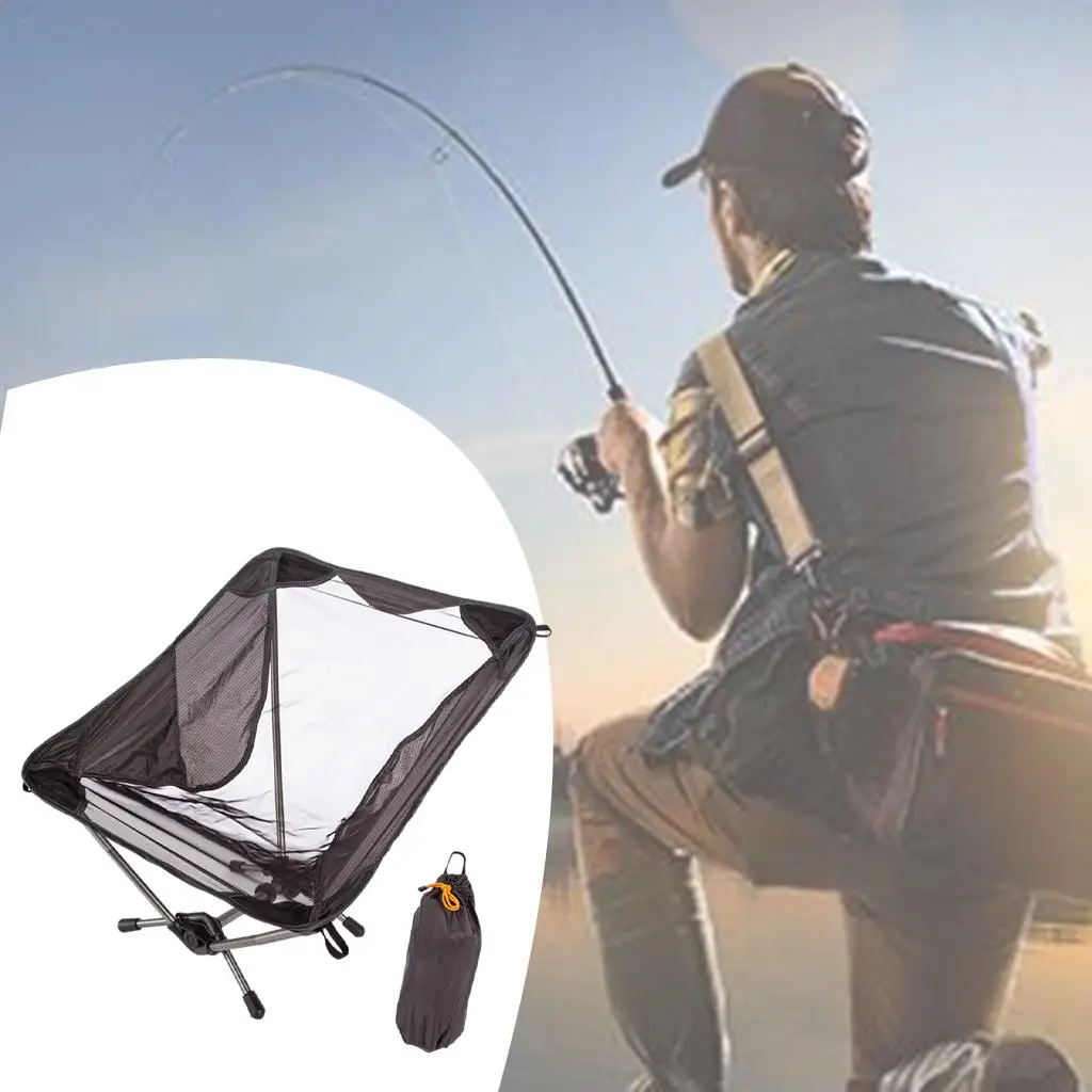 

Camping Chair - Low Profile Folding Chair for Camping, Beach, Picnic, Barbeques, Sporting Event with Carry Bag