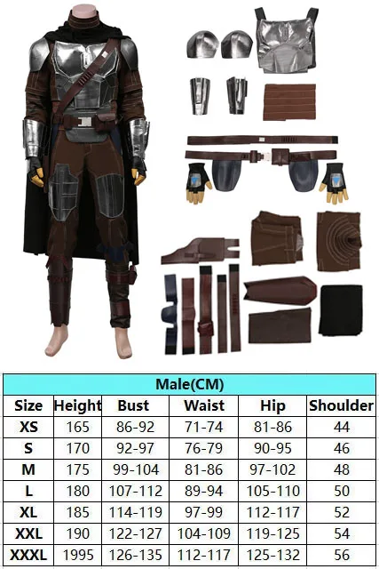 Din Djarin Cosplay Men Fantasia Costume Cloak Belts Clothing Set for Adult Male Disguise Disfraz Outfits Halloween Carnival Suit view 6