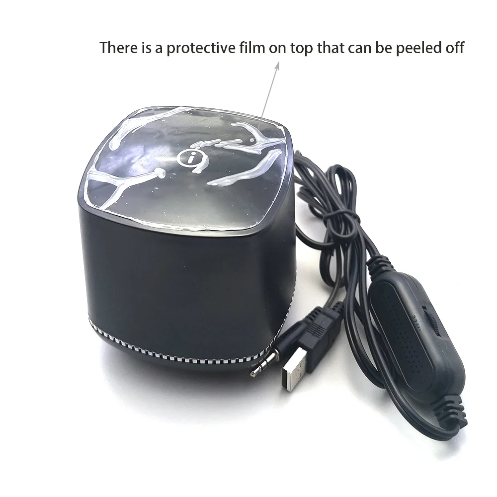 Mini Subwoofer Speakers 3.5mm Audio Hole USB Speaker Portable Desktop Computer Laptop Loudspeaker Wire Control Switch Speakers image 5