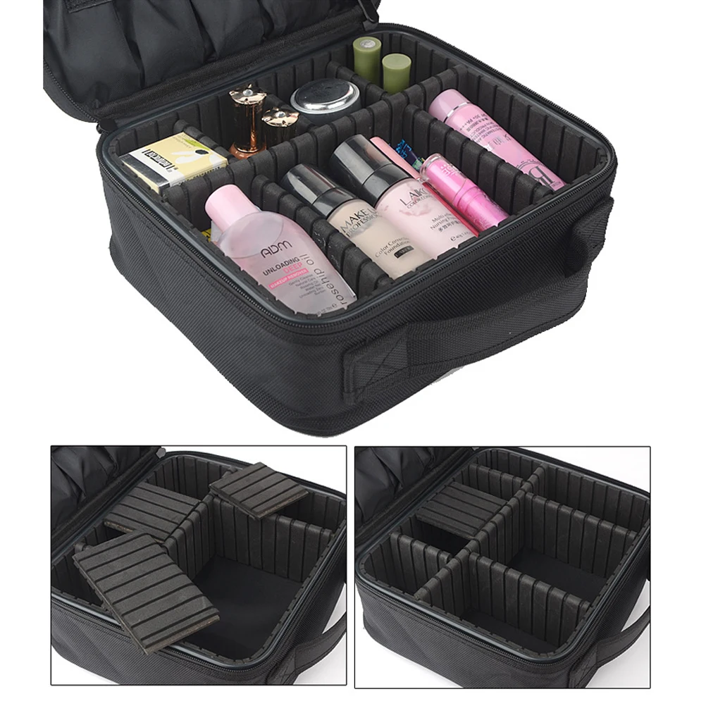 

Makeup Kit Waterproof Bag Multifunction Travel Organizer Train Case Storage Makeup Organizer
