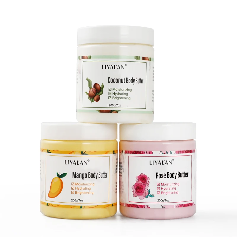 Shea Body Butter Soothes Dry Skin Moisturizer Smooth Rough Deep Hydration Cream Coconut Rose Mango Skin Care Body Lotion