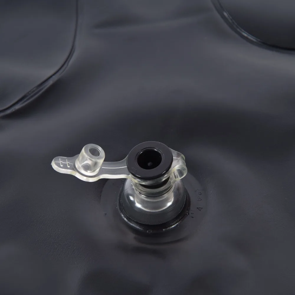 PVC+silicone Inflatable Shampoo Bowl Lightweight Design Portable Structure Portable Hair Washing Tray Black Easy Drainage