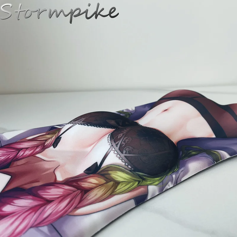 New Creative 3D Whole Body Large Mouse Pad Custom DIY Kimetsu No Yaiba Kanroji Mitsuri  Arm Wrist Rest Anime Sexy Oppai Pad