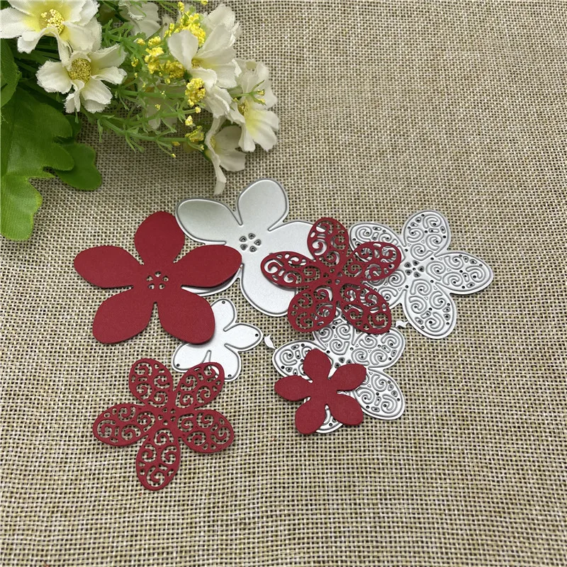 Flowers  lace Metal Cutting Dies Stencils For DIY Scrapbooking Decorative Embossing Handcraft Template