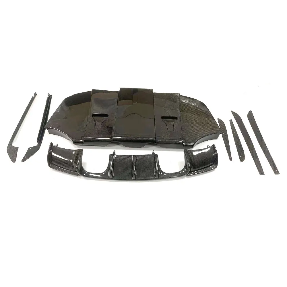 Varis Style Carbon Fiber Rear Bumper Splitter Protector Diffuser for BMW E92 E93 M3 Coupe 05-12