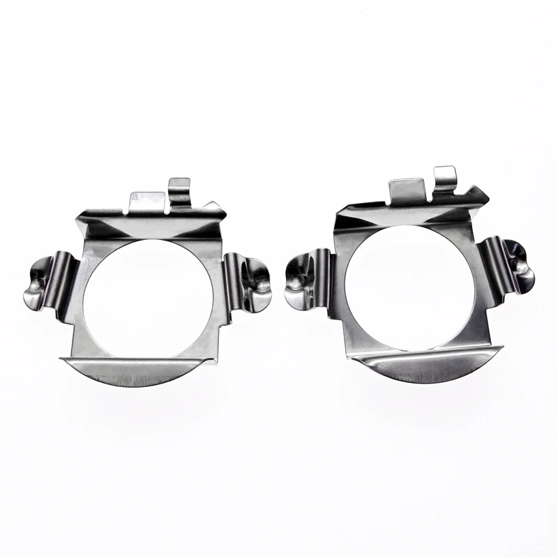 2 Pcs for Mercedes-Benz C E ML CLK GLA GL GLS H7 LED Car Headlight Bulb Base Holder Adapter Socket Metal Retaining Clip Base