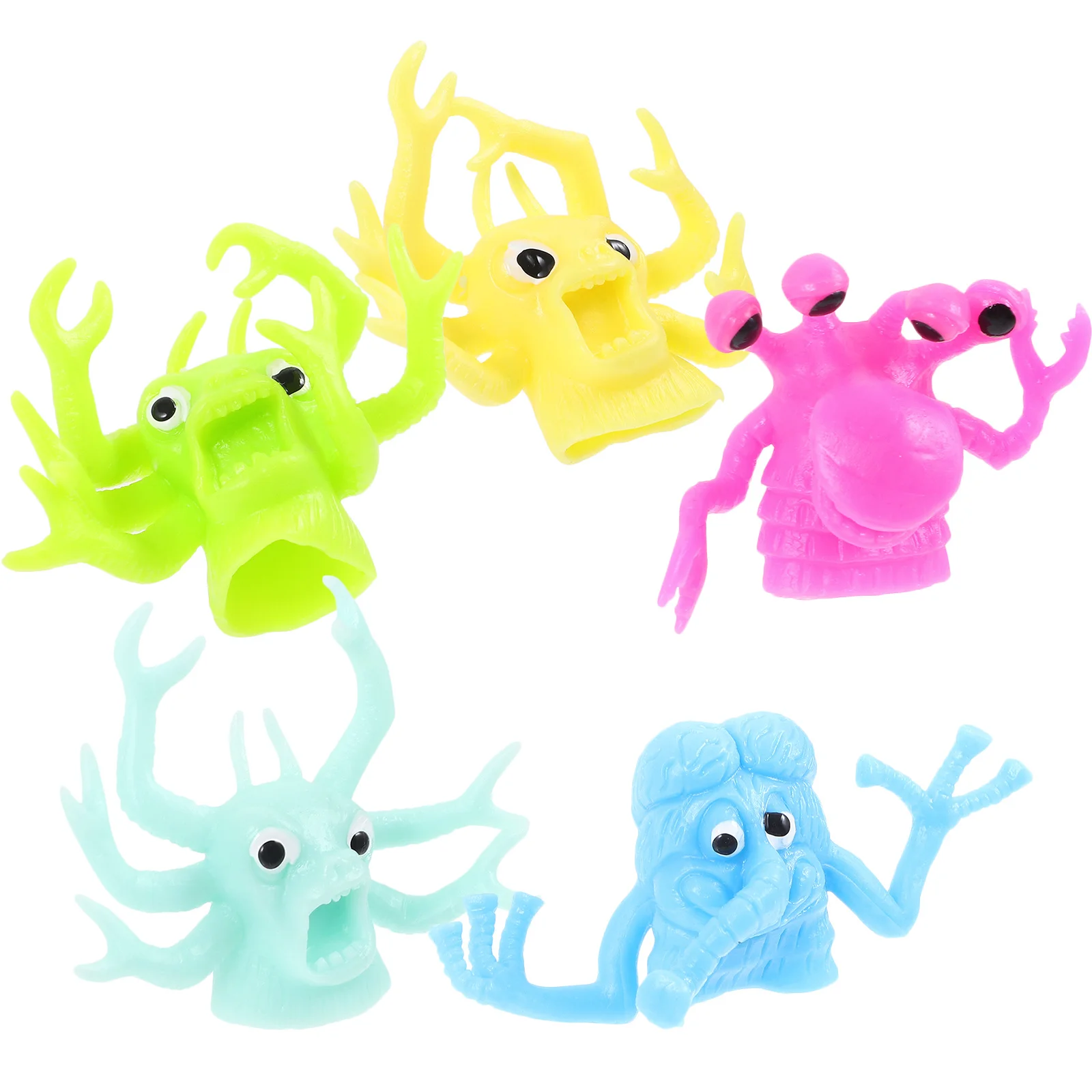 หุ่นนิ้วสัตว์จำลอง 5 ชิ้น ออกแบบเพื่อการเล่นแบบอินเทอร์แอคทีฟ หุ่นนิ้วมือเพื่อการศึกษาสำหรับเด็ก