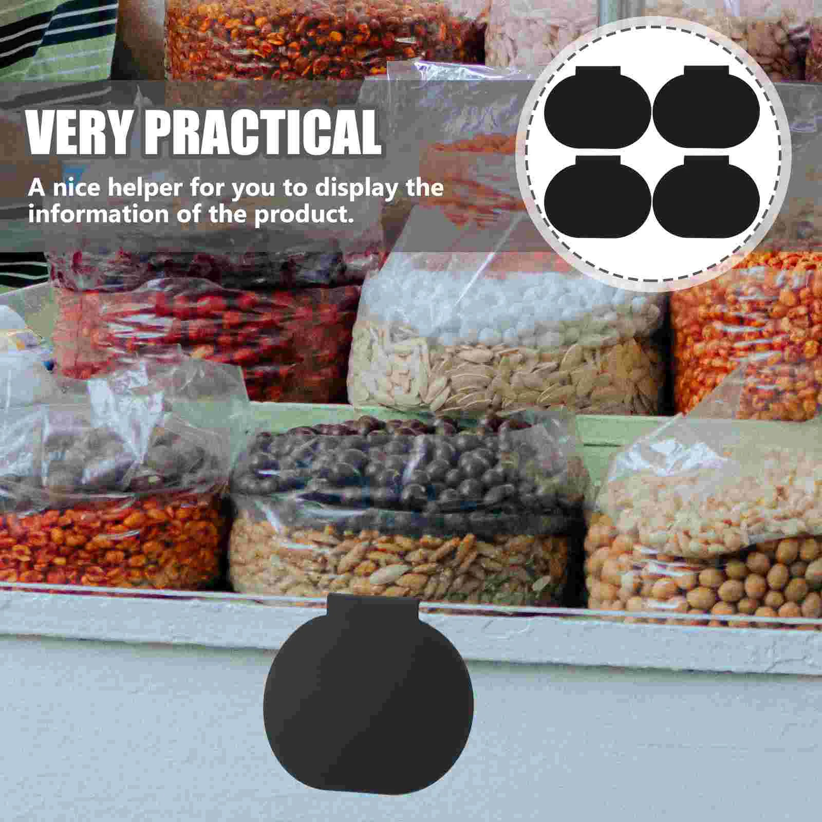 12 Pcs Label Holder Message Board Removable Clips Dry Erase Bin Labels on Erasable for Baskets Detachable