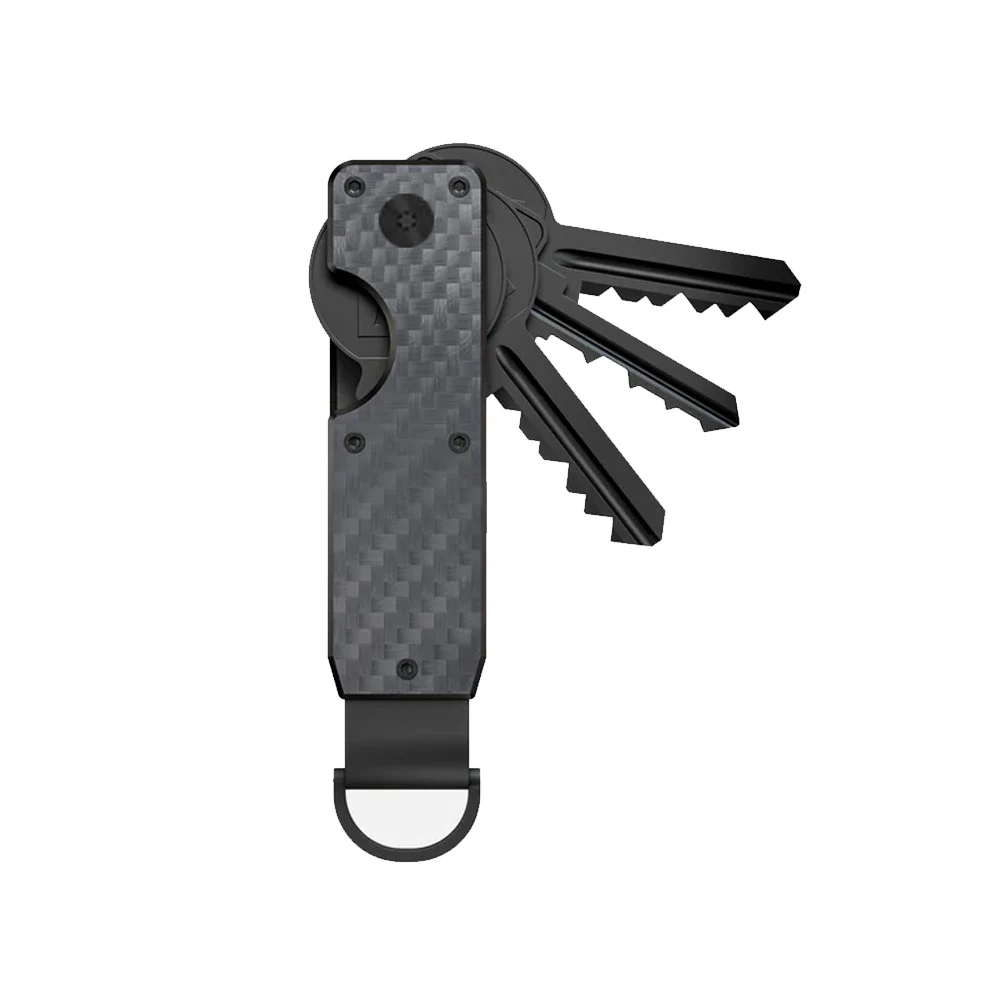 Sleutelorganizer Compacte houder Metalen sleutelhanger Minimalistische sleuteletuihouder voor sleutelhanger Beveiligt 2-6 sleutels - afbeelding 1