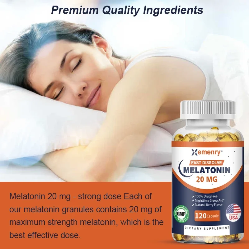 Melatonin - Improve Mood, Relax Cognition, Promote Healthy Sleep, Promote Deep Sleep