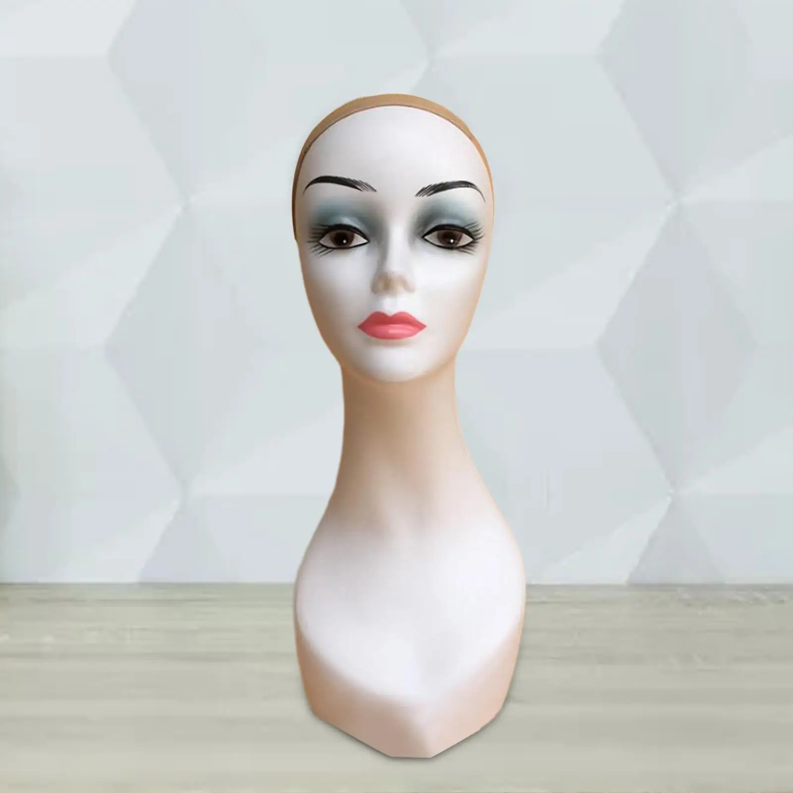 

Mannequin Display Head Wig Holder Multipurpose Female Manikin Wig Display Stand for Necklaces Jewelry Wigs Displaying Glasses