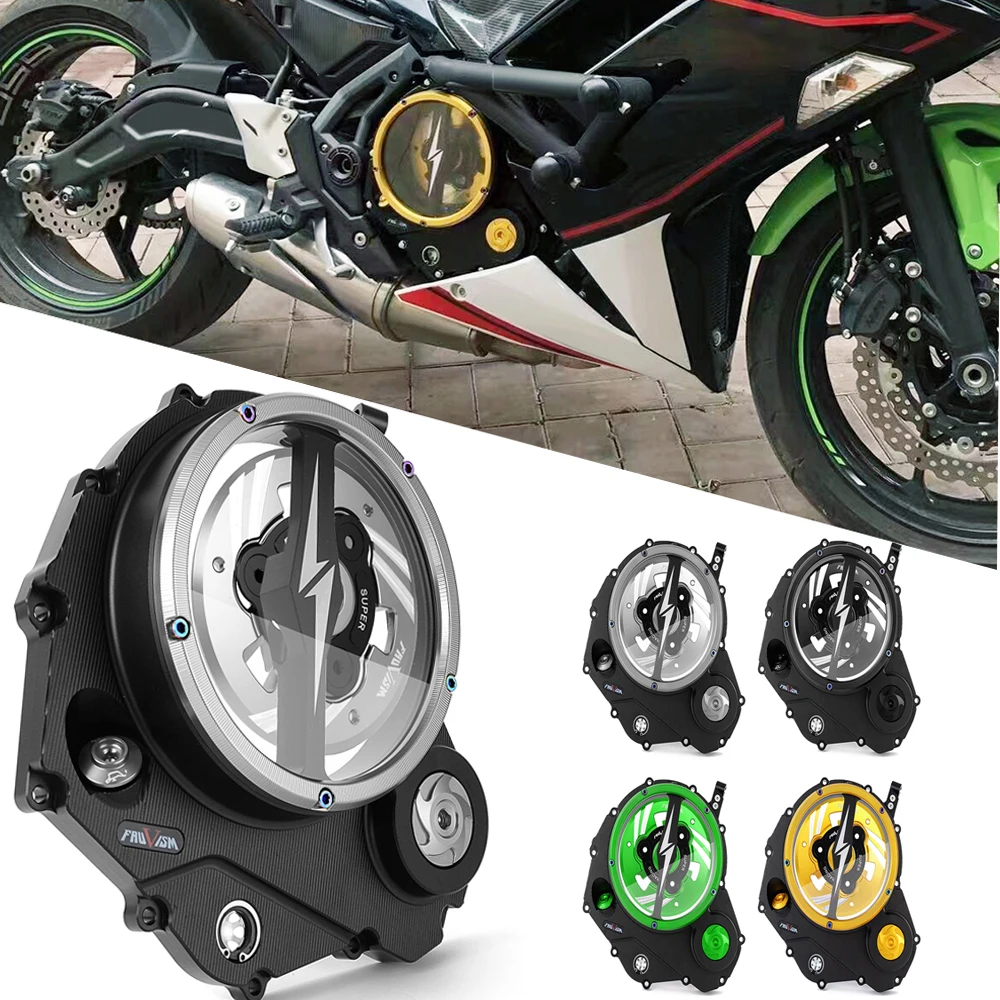 Motorcycle Z 650 Engine Clear Clutch Cover Protector Spring Retainer For KAWASAKI NINJA650 NINJA 650 Z650 RS 2017-2023