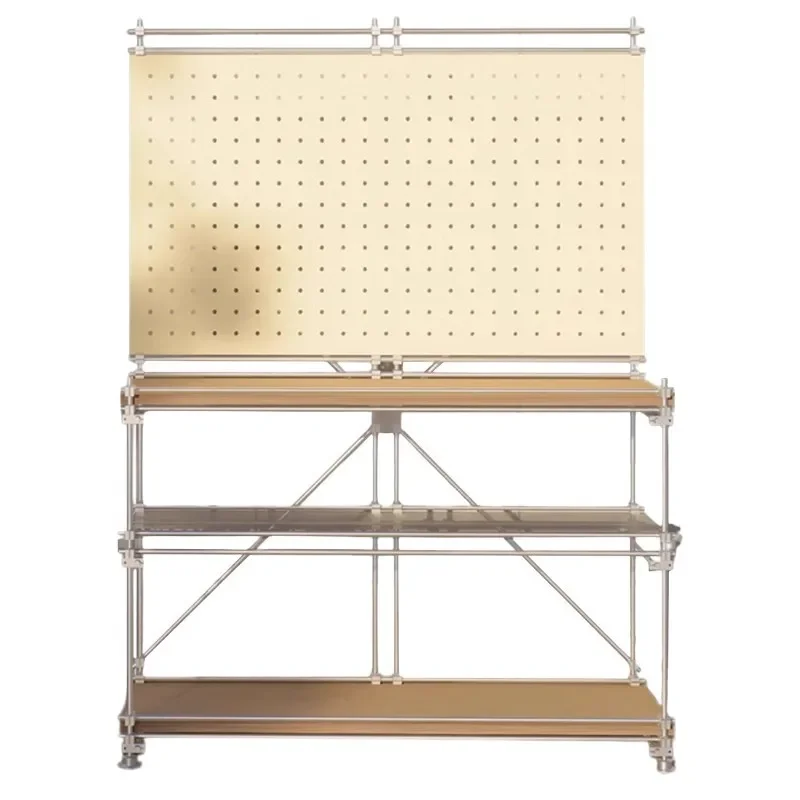 

Medieval marine board optical axis shelf floor storage rack hole board display rack multi-layer baffle