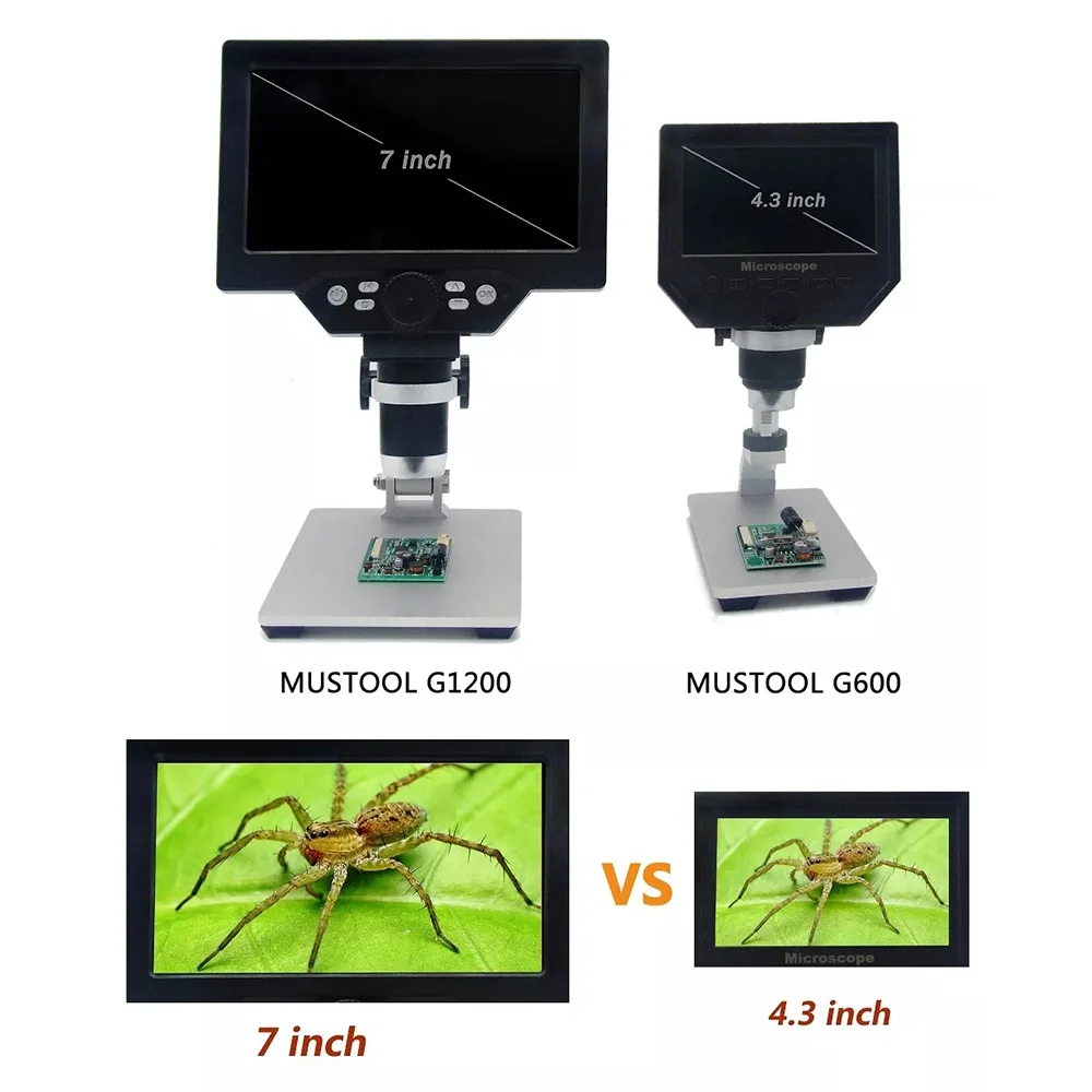 Microscopio digitale industriale 1600X con schermo di visualizzazione Video a LED HD da 9-7 pollici G1600 G1200 strumento di saldatura per