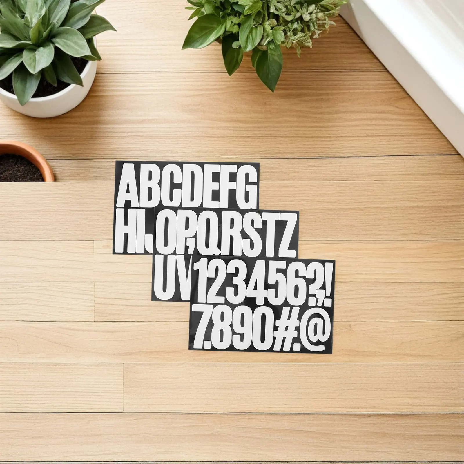 15Sheets Self Adhesive Letter Stickers Large White Alphabet Numbers Waterproof Decals for Mailbox Yard Signs Scrapbook Office