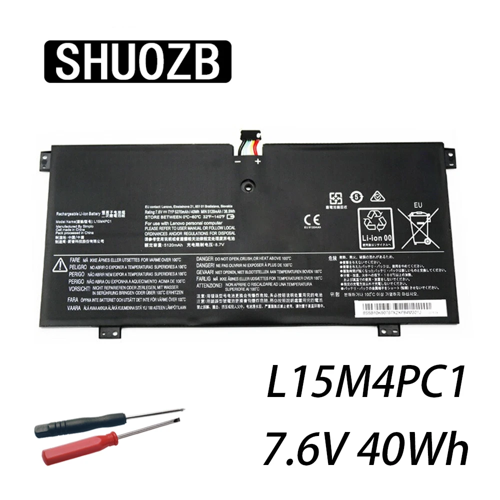 New L15L4PC1 L15M4PC1 Laptop Battery For Lenovo Yoga 710 711 Series Tablet 7.6V 40Wh 5264mAh Free Tools