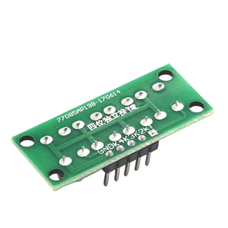 DIY Kit 1x4 4 Independent Key Button Keypad Keyboard Module Mcu For Arduino Student Class Design Graduation Project Experiment