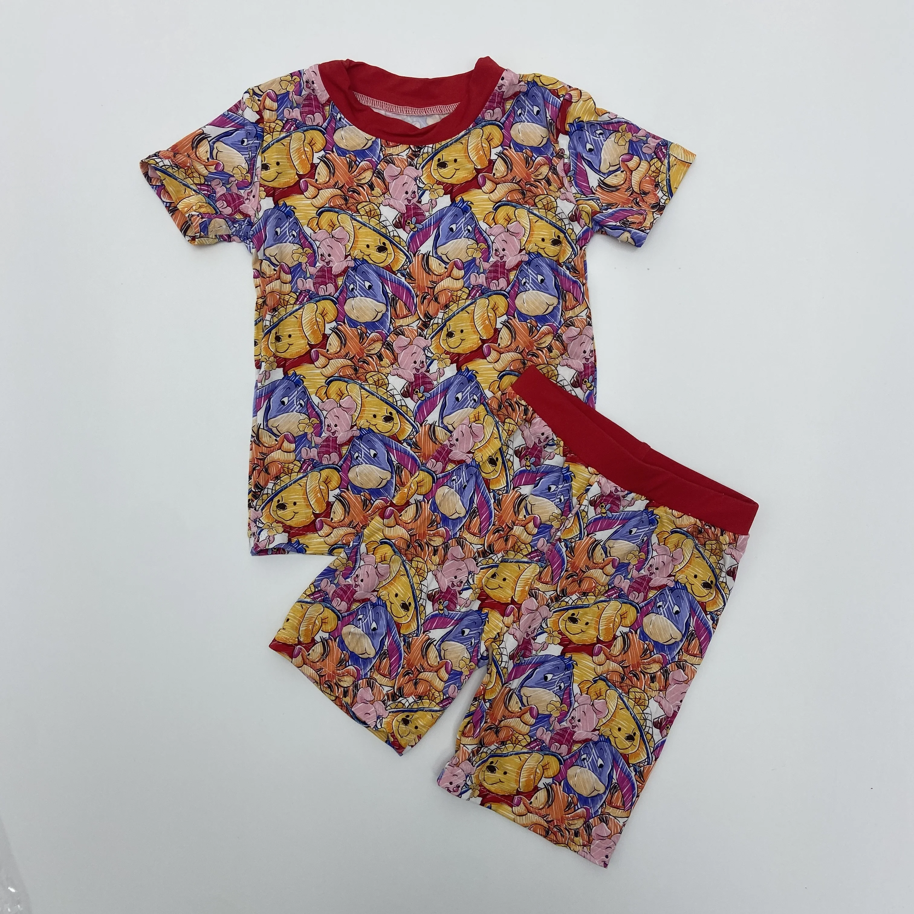 12-18M Mummy And Me Matching Adult Purple Short-sleeved Shorts Pajama Set Wholesale Boutique Children Clothes