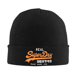 Superdry Knit Cuff Beanie Skull Hats for Men Women Letter Printed Winter Warm Knit Skullies Beanie Cap